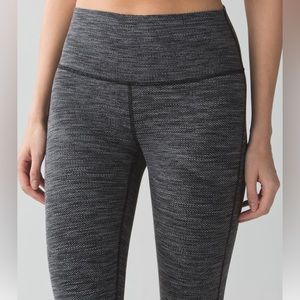 Lululemon High Time Pant- Diamond Jacquard Space Dye Black Slate-Sz 4 EUC